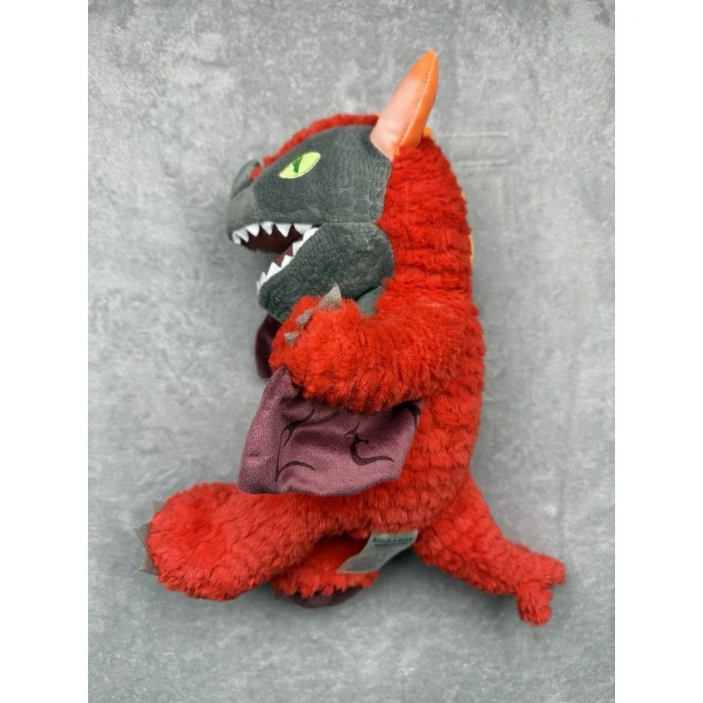 Build-A-Bear Workshop MagiQuest Dragon Stuffed Animal Plush Red Gray Purple